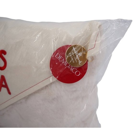 DEMDACO Letters to Santa White and Red 12 x 18 Inch Christmas Throw Pillow - Hal - Picture 3 of 3